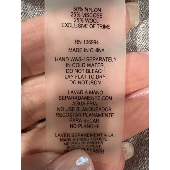 Liquid by Sioni Dressy Gray Poncho with Silver Studs Size L/XL - Picture 6 of 6